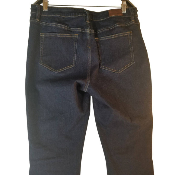 Lands'End Womens Jeans 14 Mid Rise Skinny Stretch Cotton Blend 34x29 - Picture 3 of 11